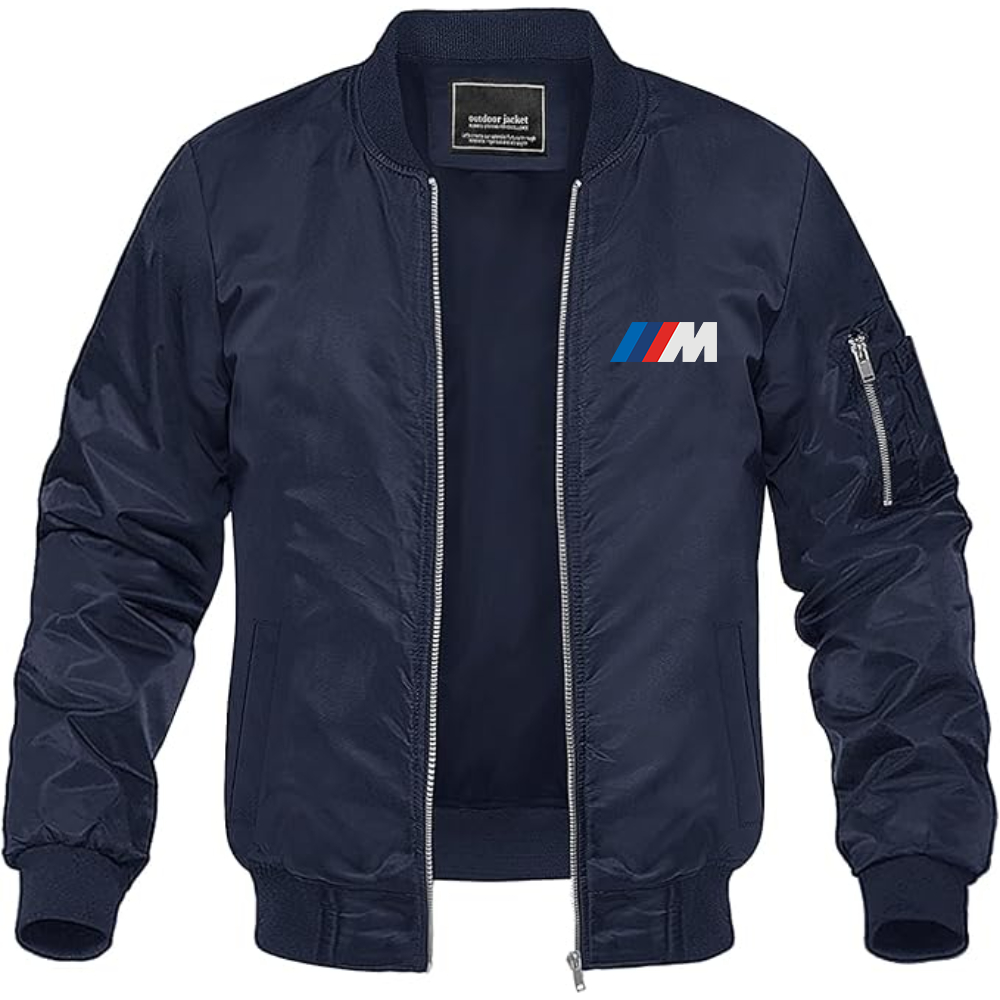 BMW M Logo Lightweight Bomber Jacket Windbreaker Softshell Varsity Jacket Coat