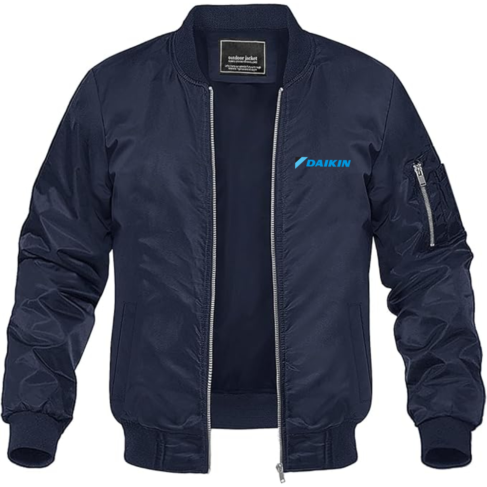 Men's Daikin  Logo Lightweight Bomber Jacket Windbreaker Softshell Varsity Jacket Coat