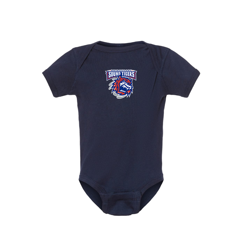 Bridgeport Sound Tigers Logo Baby Romper Onesie