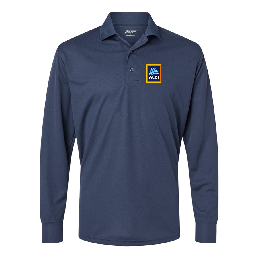 Men's Aldi Logo Paragon Prescott Long Sleeve Polo
