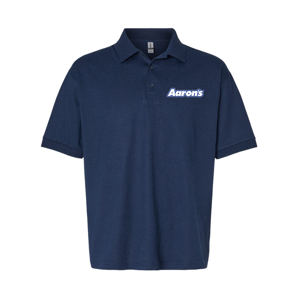 Men's Aaron_s Logo Gildan Dry Blend Jersey Polo