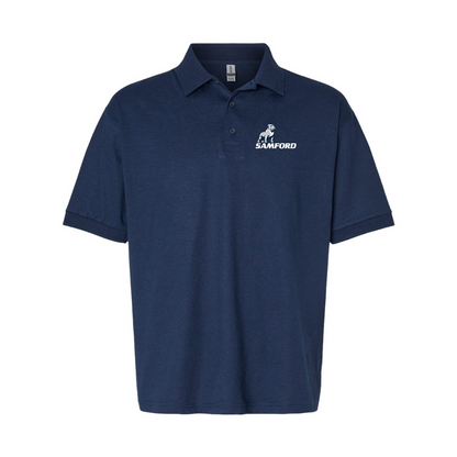 Men's Samford Bulldogs Logo Gildan Dry Blend Jersey Polo