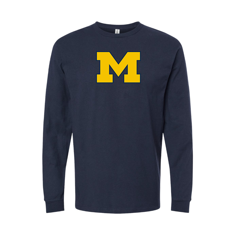 Men's Michigan Wolverines Logo Long Sleeve T-Shirt