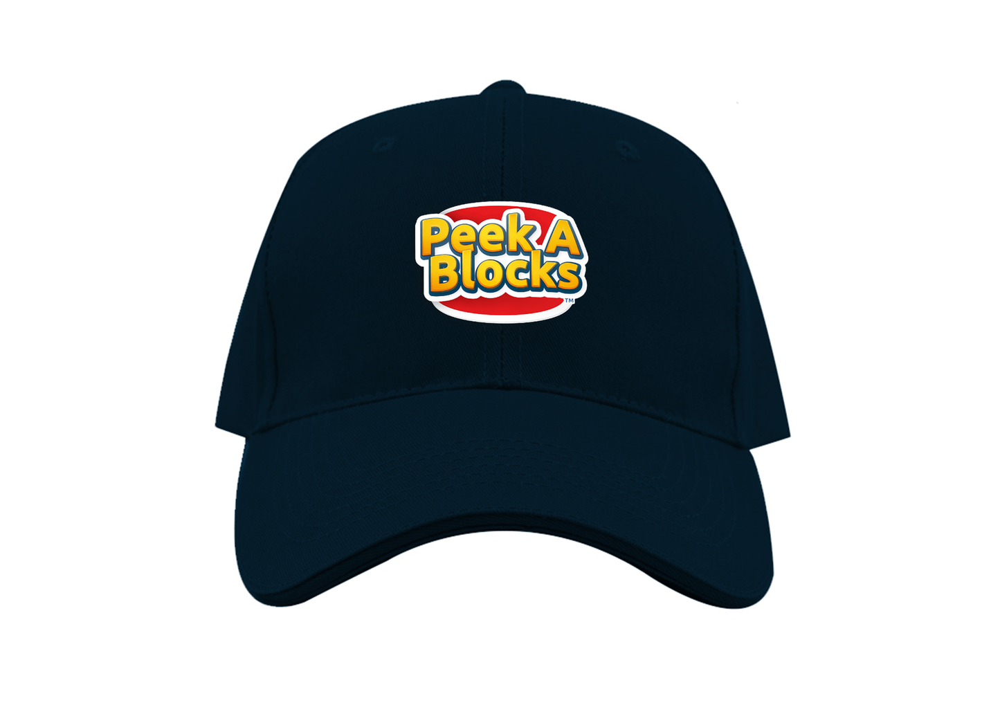 Peek A Blocks Logo Dad Baseball Cap Hat