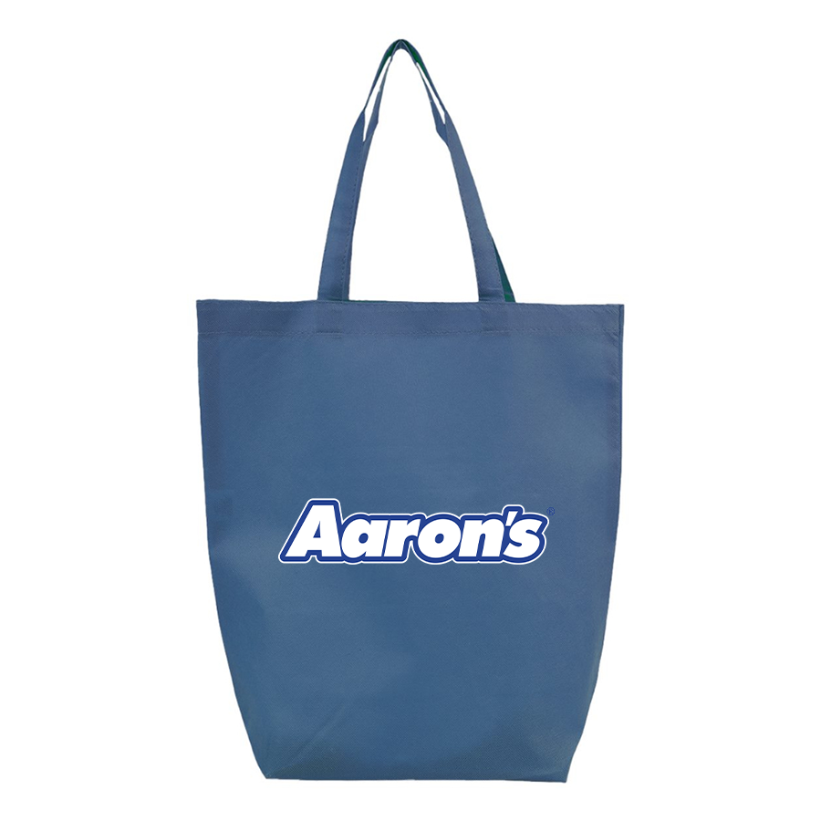 Aaron_s Logo Q-Tees Non-Woven Gusset Bottom Tote