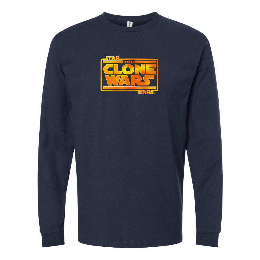 Youth  The Clone wars Logo Cotton Long Sleeve T-Shirt