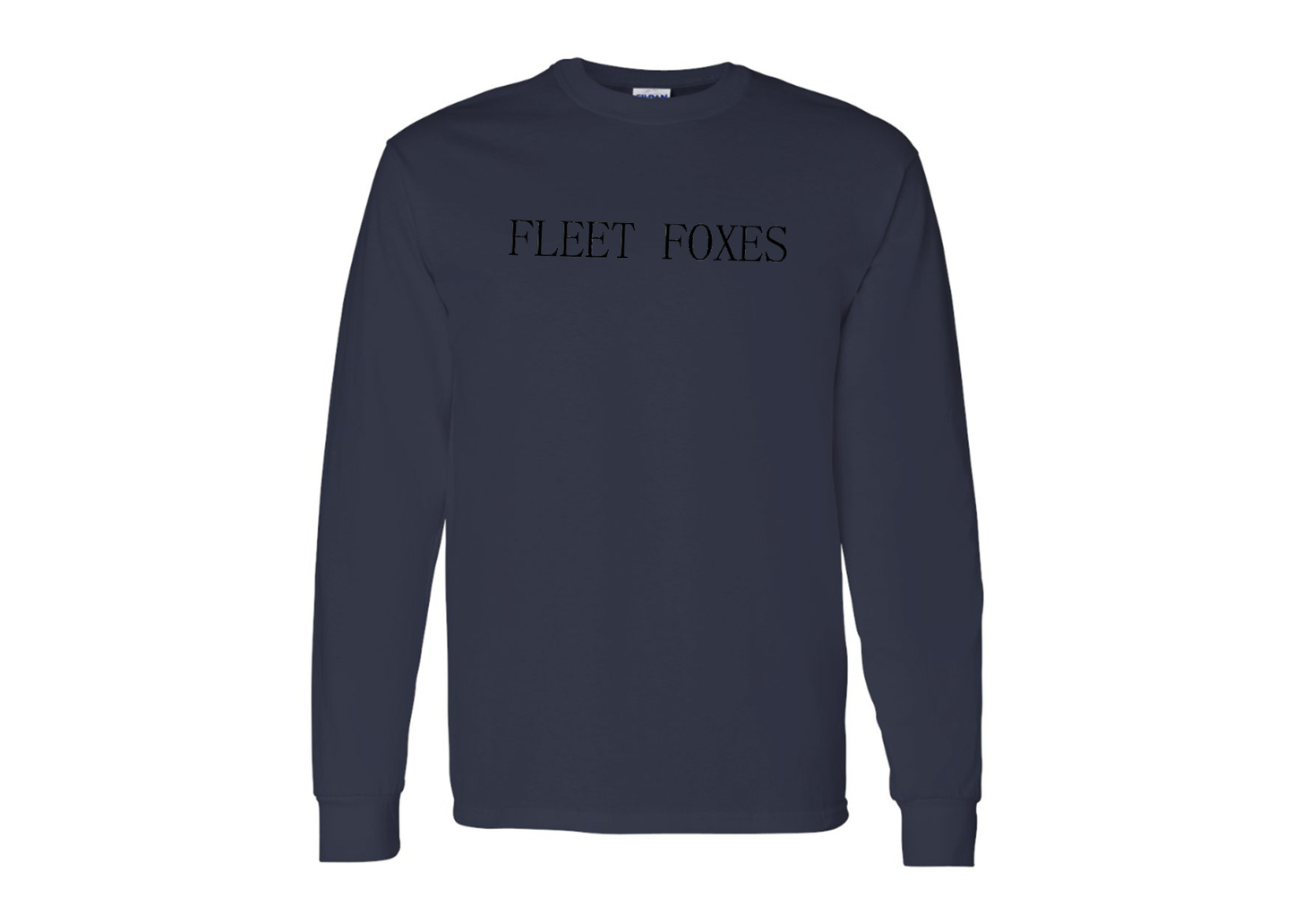 Men's Fleet Foxes Logo Gildan Heavy Cotton Long Sleeve T-Shirt