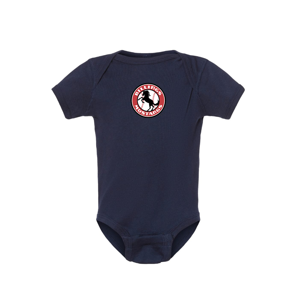 Billings Mustangs Logo Baby Romper Onesie