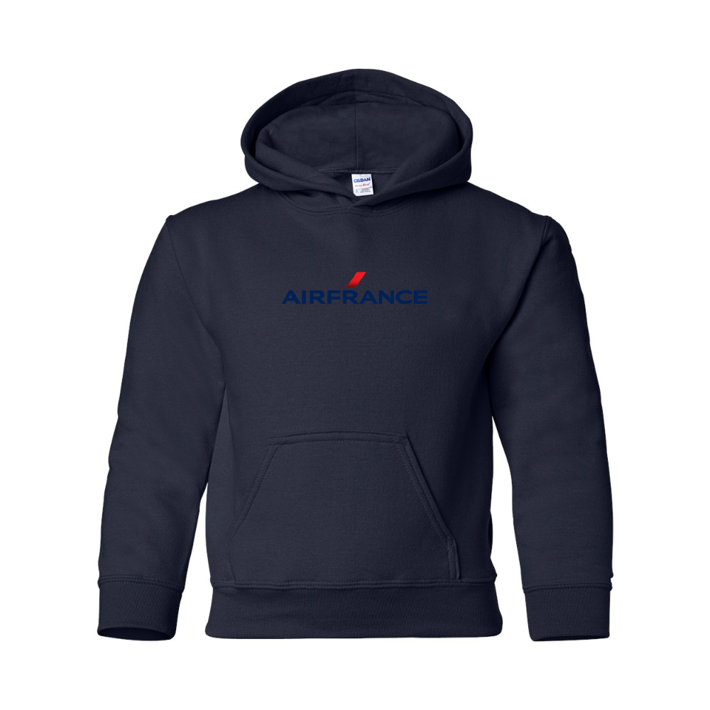Youth Air France Logo Gildan Heavy Blend  Hooded Sweatshirt
