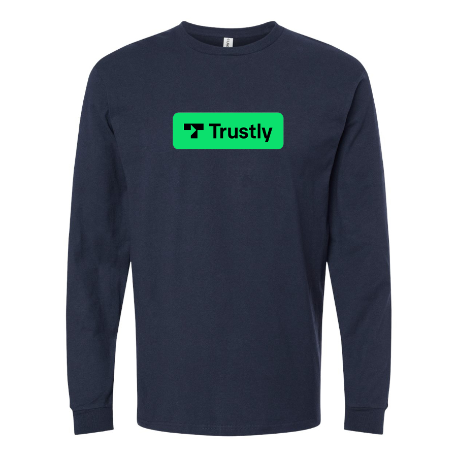 Youth Trustly Horizontal Logo Cotton Long Sleeve T-Shirt