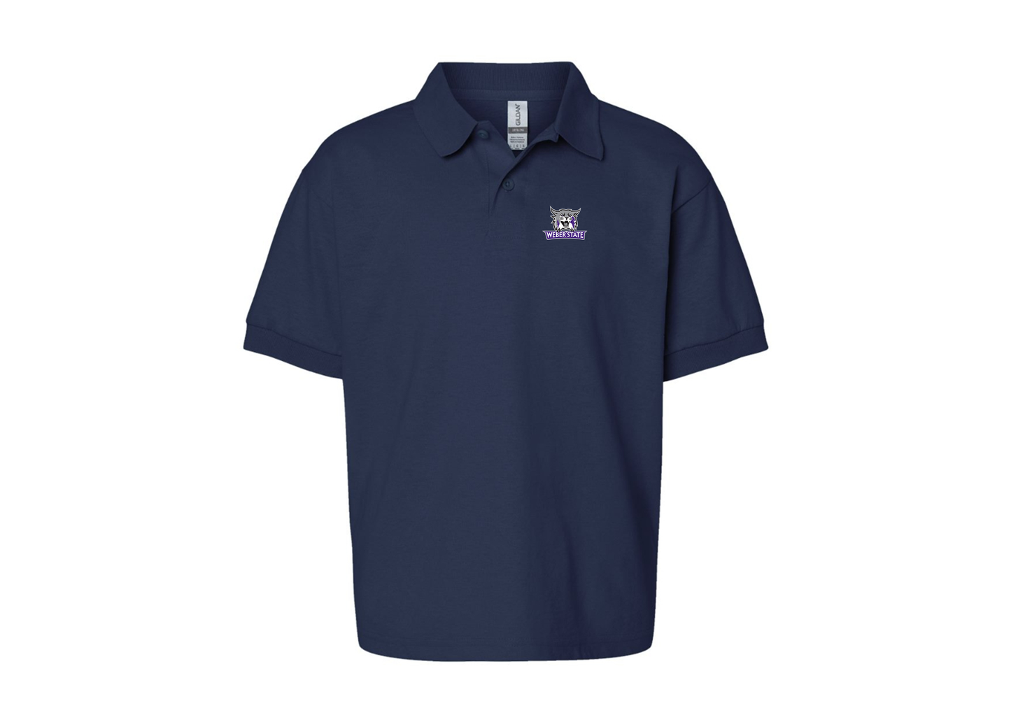 Youth Weber State Wildcats Gildan Dry Blend Jersey Polo