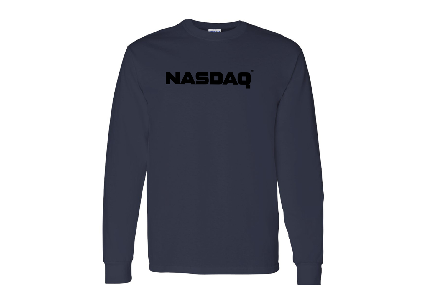 Men's Nasdaq Logo Gildan Heavy Cotton Long Sleeve T-Shirt