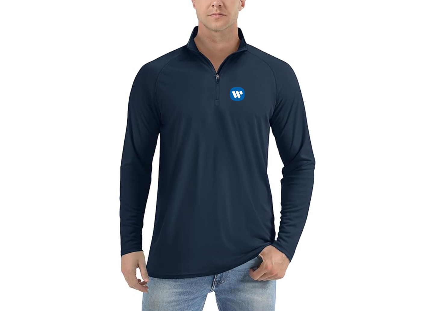 Men's WMG Lightweight Quarter-Zip Athletic Shirt Long Sleeve Performance Wear