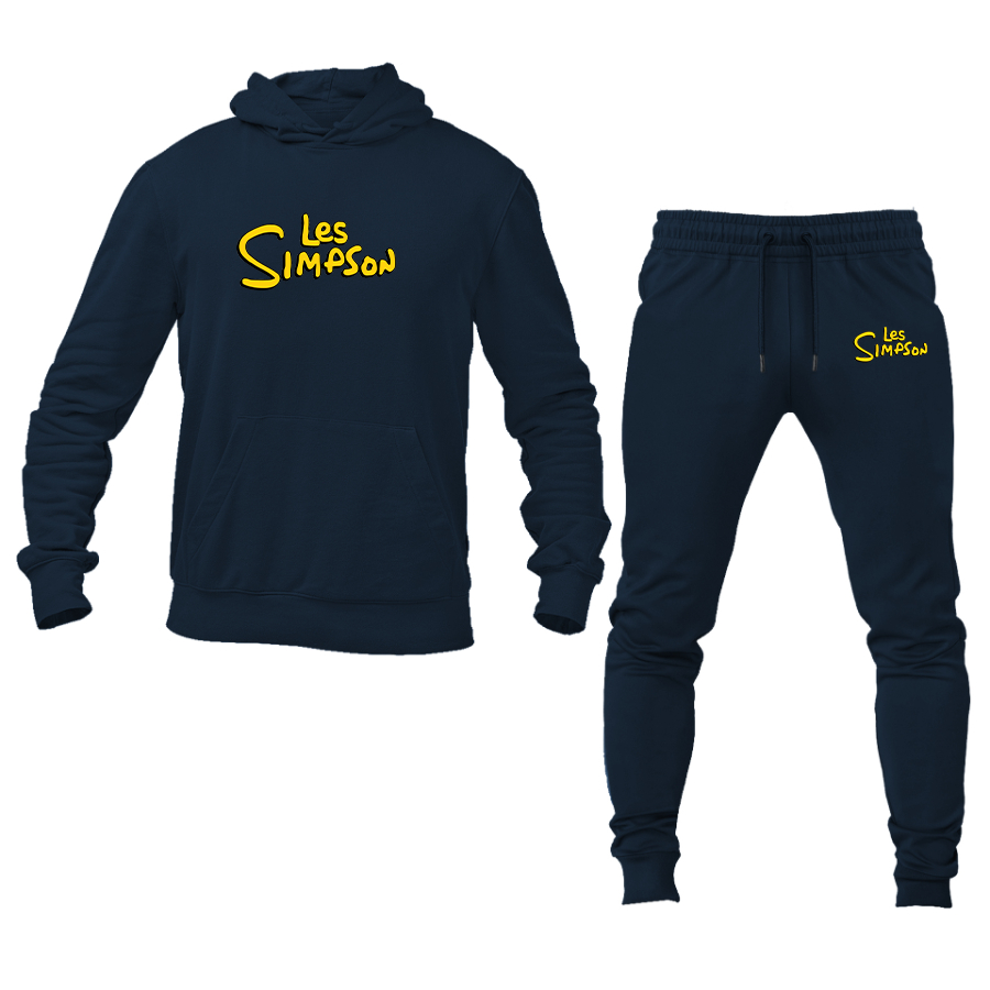 Men's Les Simpson Logo Hoodie Joggers Set
