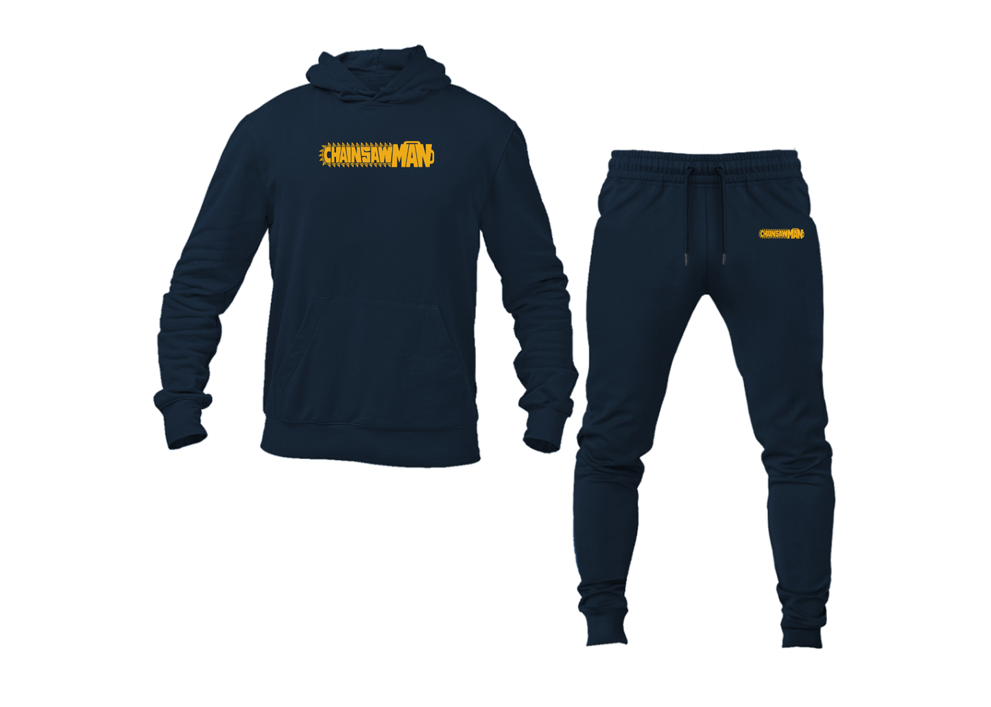 Men's Chainsaw Man Logo Hoodie Joggers Set