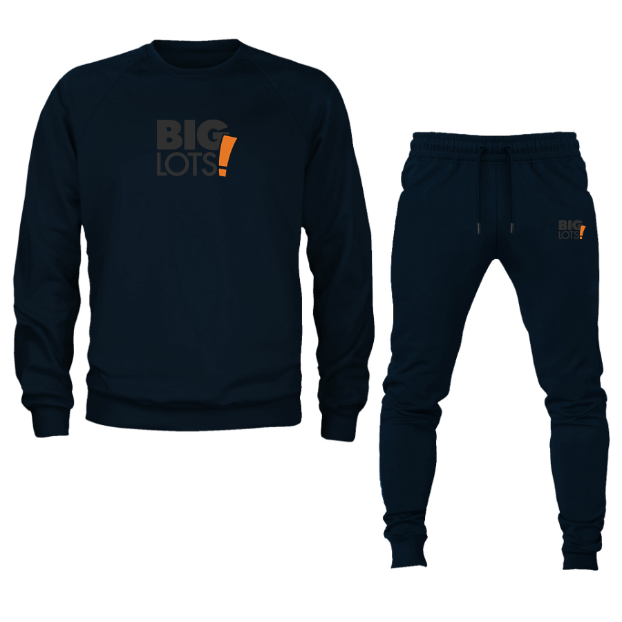 Men's Big Lots Logo  Crewneck Sweatshirt Joggers Suit