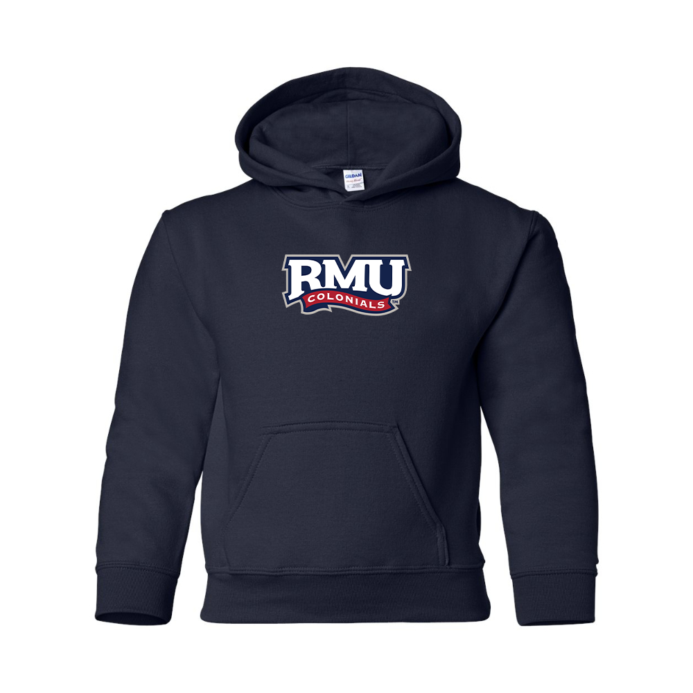 Youth Robert Morris Colonials Logo Gildan Heavy Blend  Hooded Sweatshirt