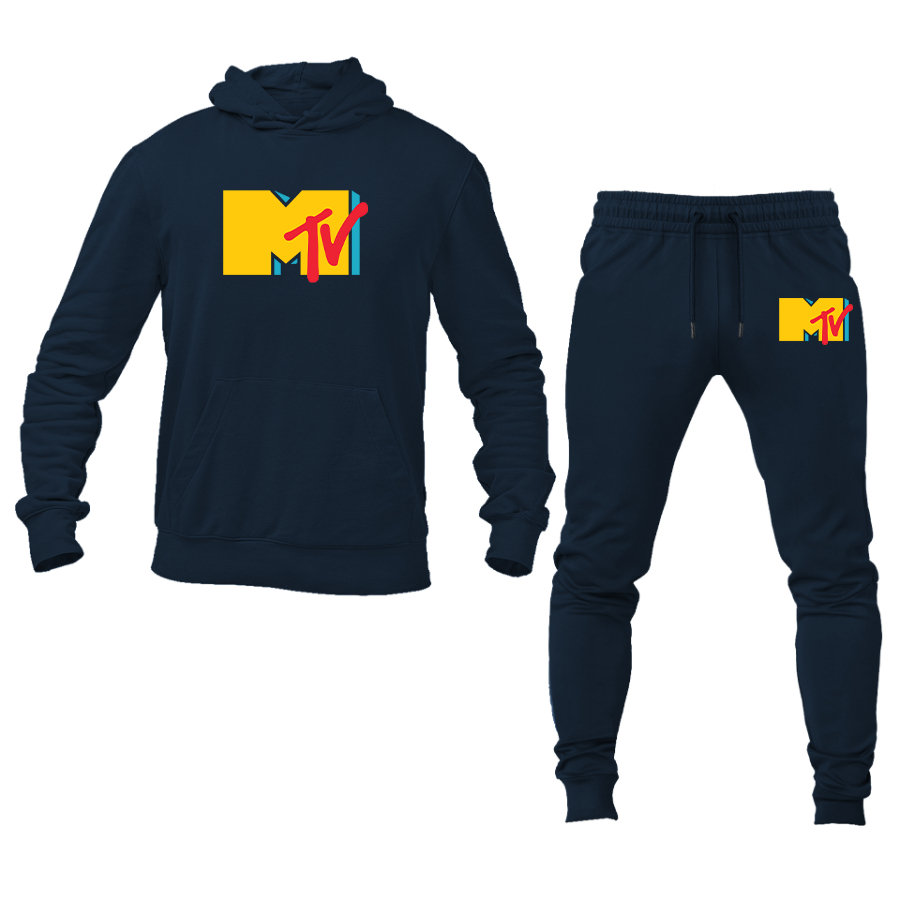 Men's MTV Logo Hoodie Joggers Set