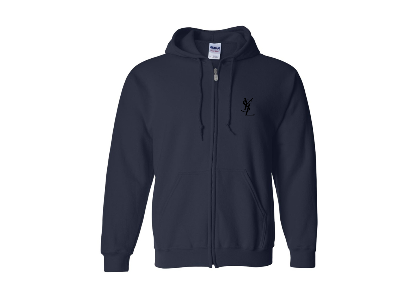 Men's YSL Gildan  Heavy Blend Full Zip Hooded Sweatshirt