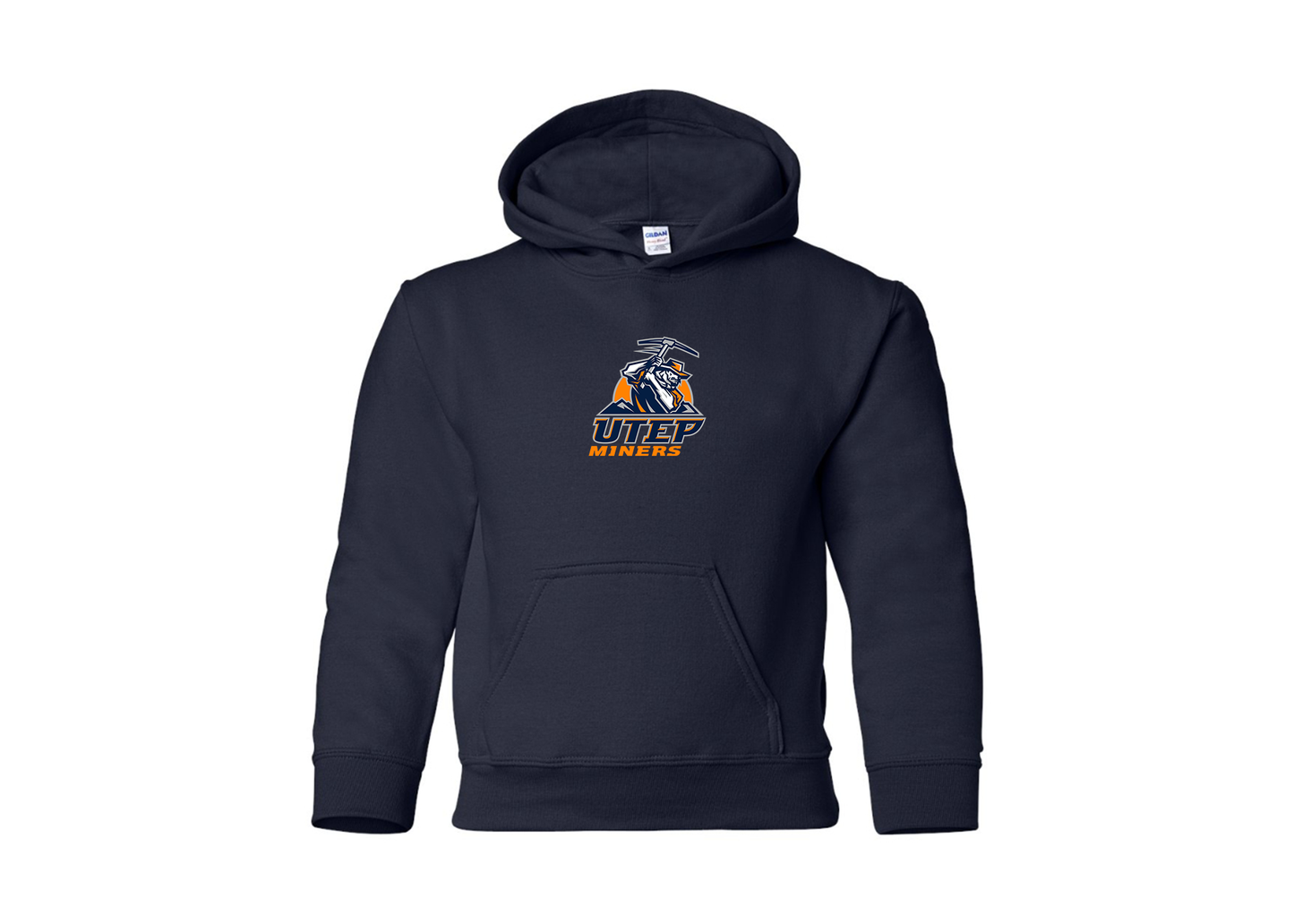 Youth UTEP Miners Gildan Heavy Blend  Hooded Sweatshirt
