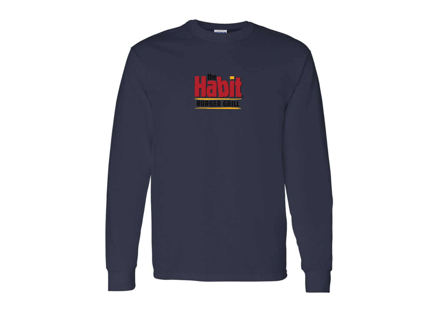 Men's The Habit Burger Grill Gildan Heavy Cotton Long Sleeve T-Shirt