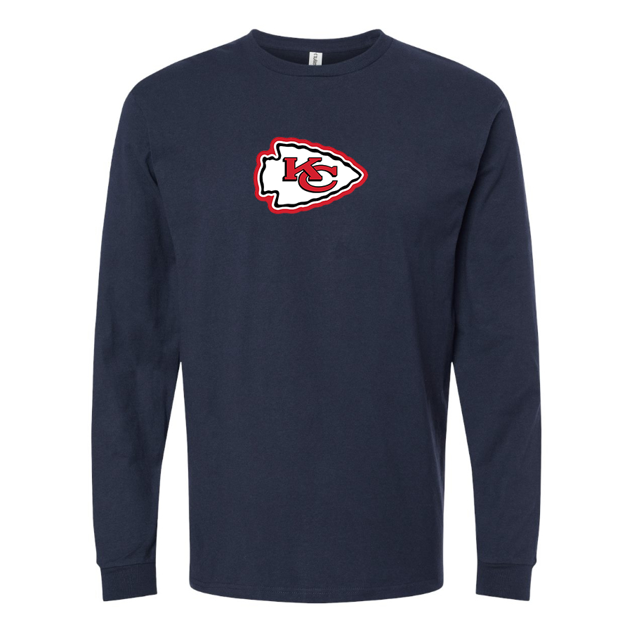 Youth KC Chiefs Logo Cotton Long Sleeve T-Shirt