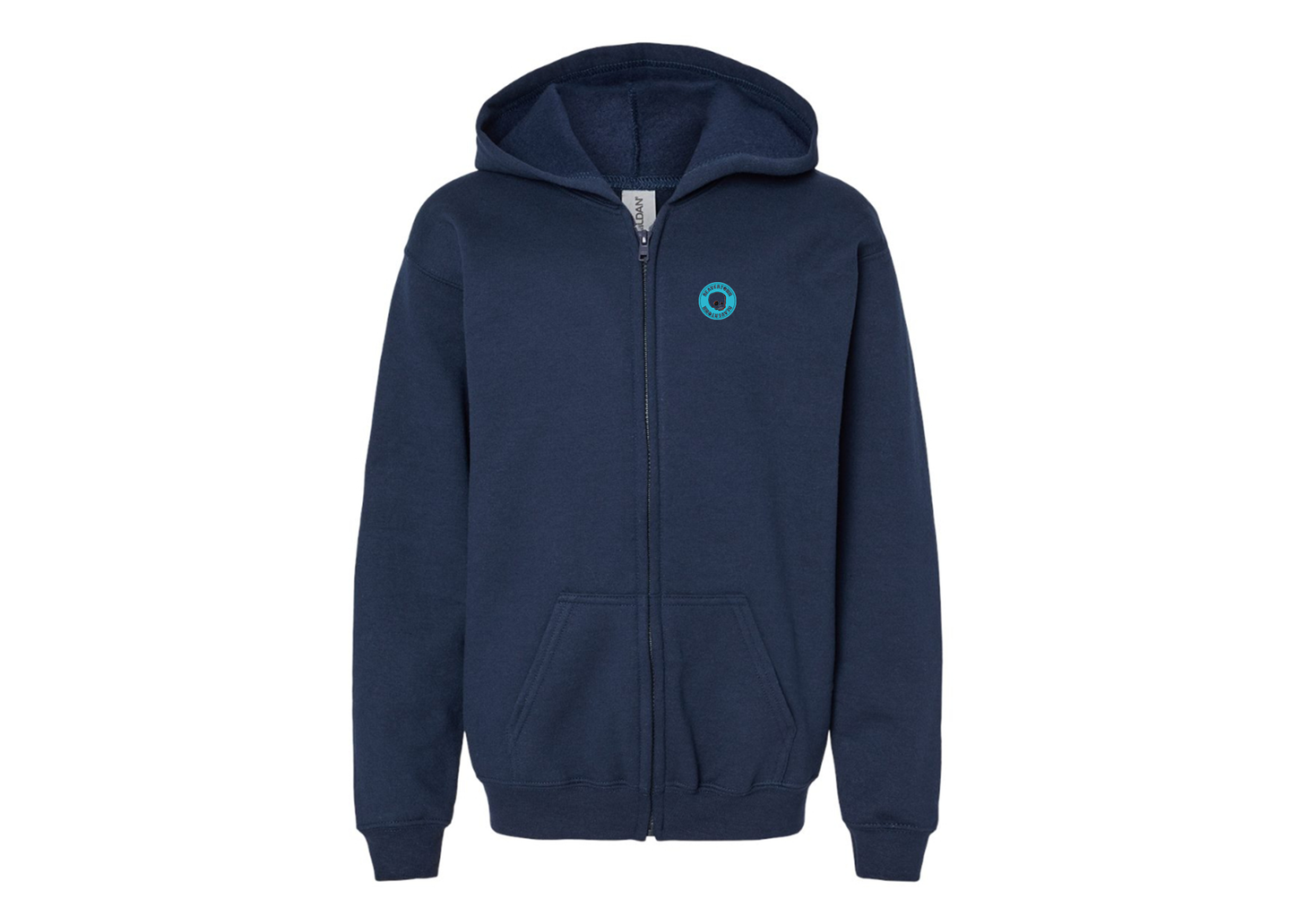 Gildan Heavy Blend Youth Beavertown Brewery Full Zip Hooded Sweatshirt