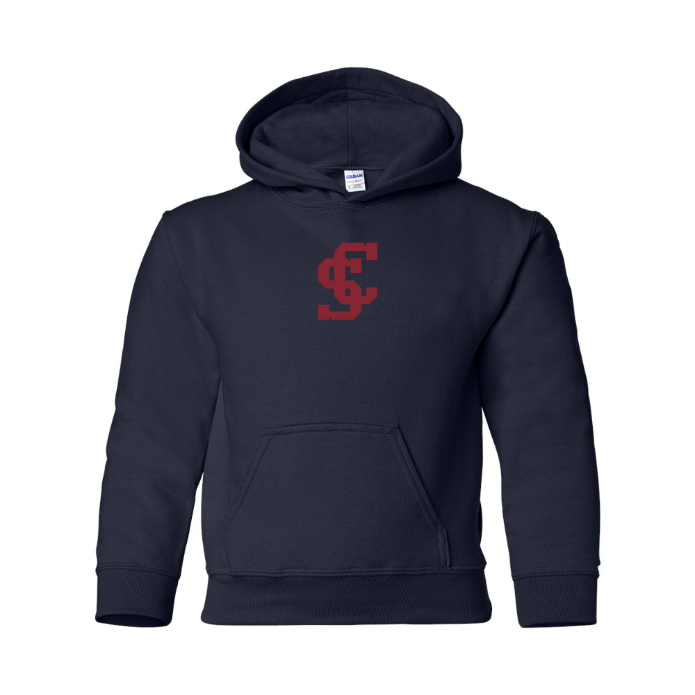Youth Santa Clara Broncos Logo  Gildan Heavy Blend  Hooded Sweatshirt
