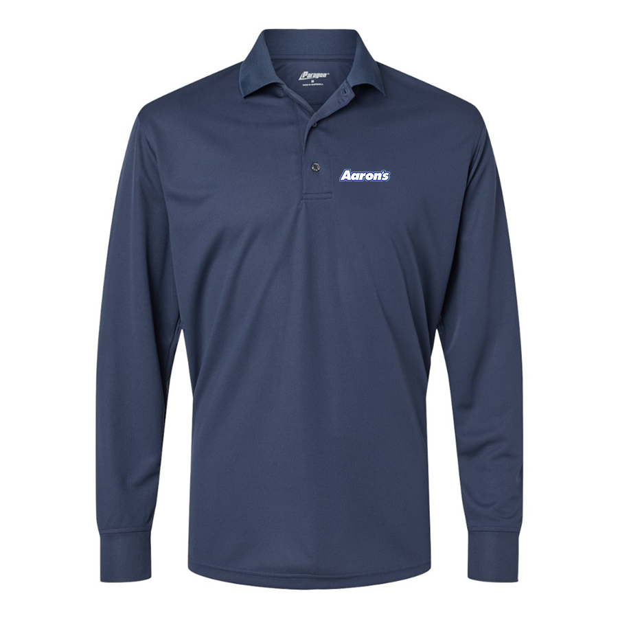 Men's Aaron_s Logo Paragon Prescott Long Sleeve Polo