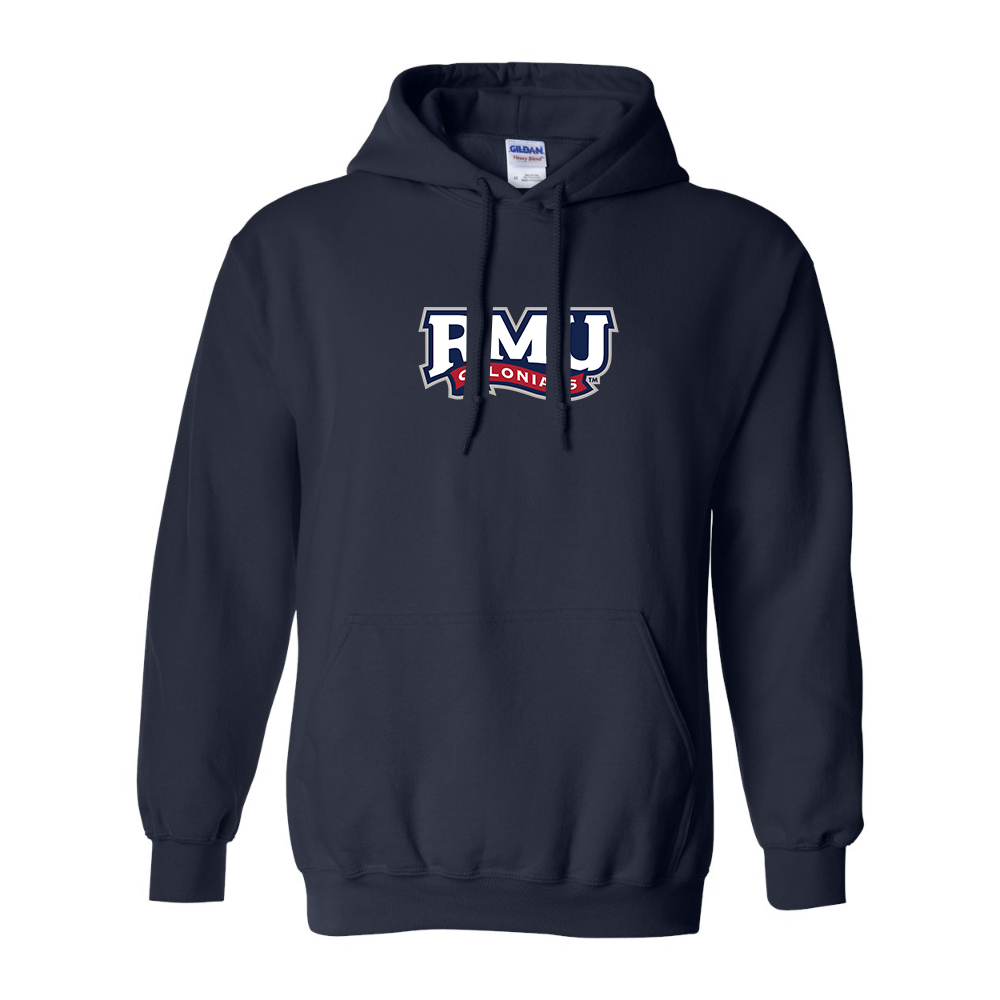 Men's Robert Morris Colonials Logo Gildan  Heavy Blend Hooded Sweatshirt