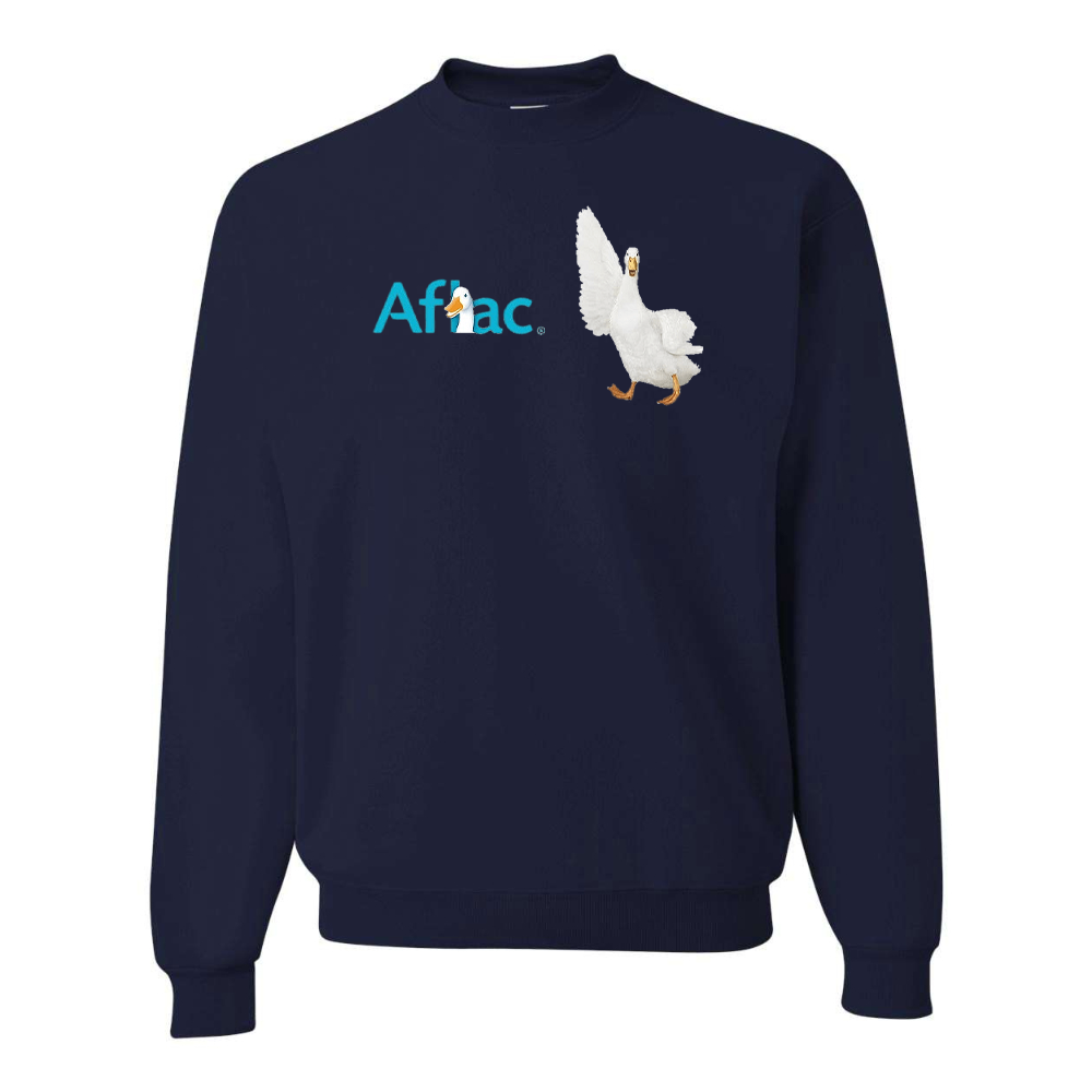Men's Aflac Logo and Duck JERZEES NuBlend Crewneck Sweatshirt