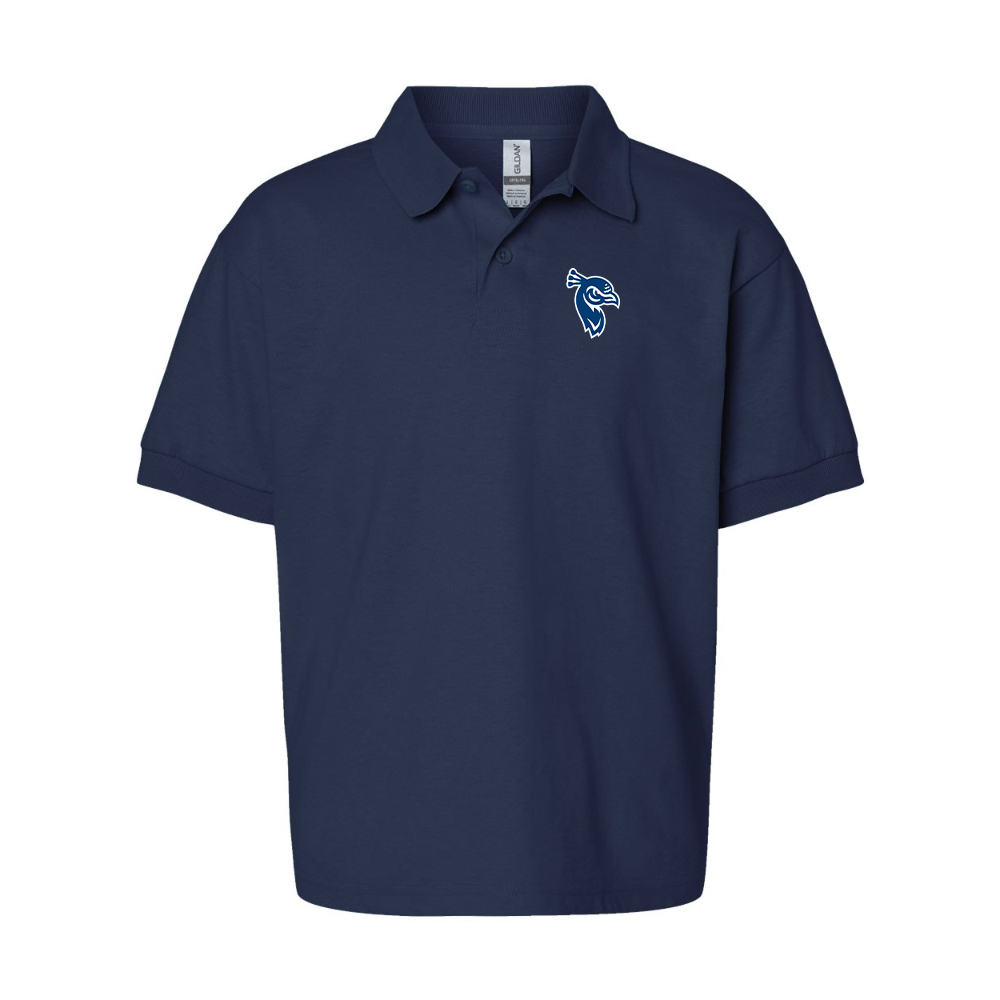 Youth Saint Peters Peacocks Logo Gildan Dry Blend Jersey Polo