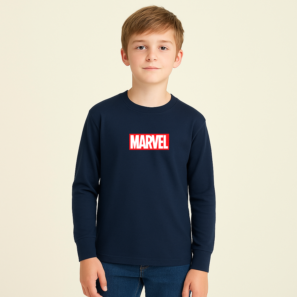 Youth Kids Marvel Comics Long Sleeve T-Shirt