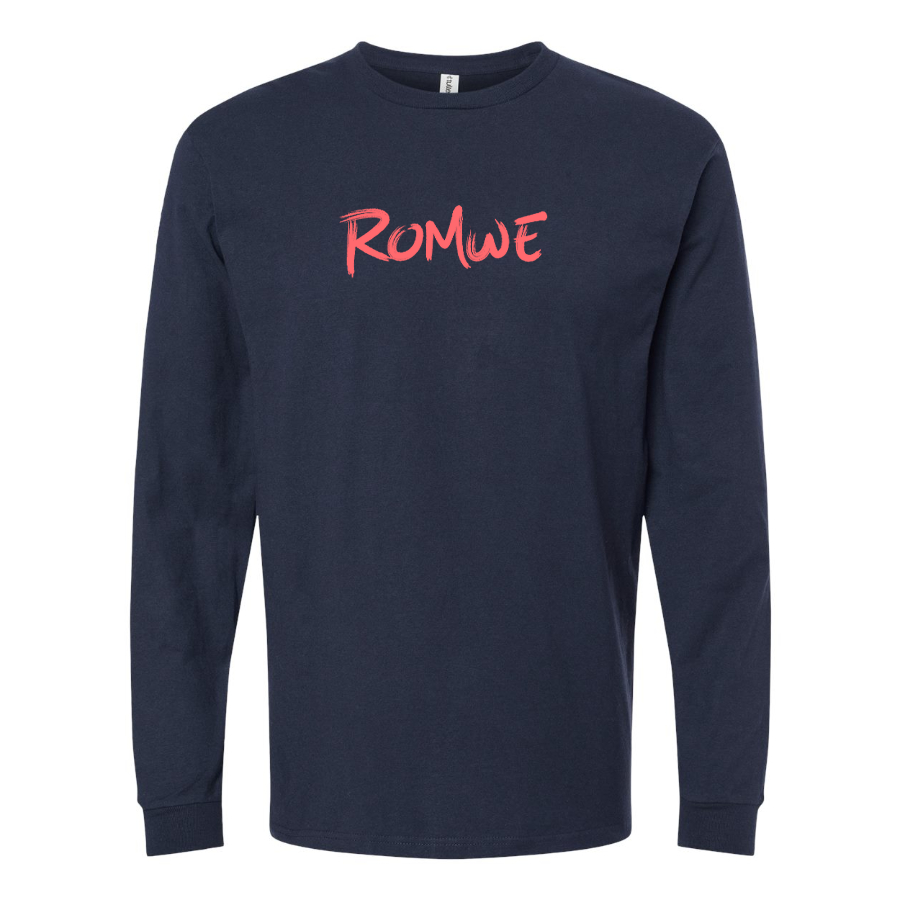 Men's Romwe Logo Long Sleeve T-Shirt