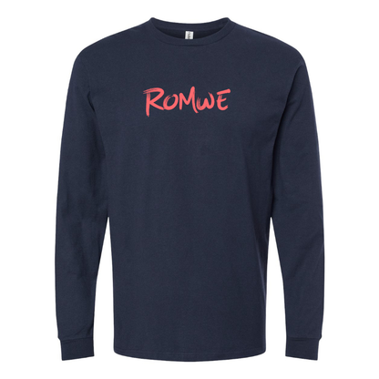 Men's Romwe Logo Long Sleeve T-Shirt