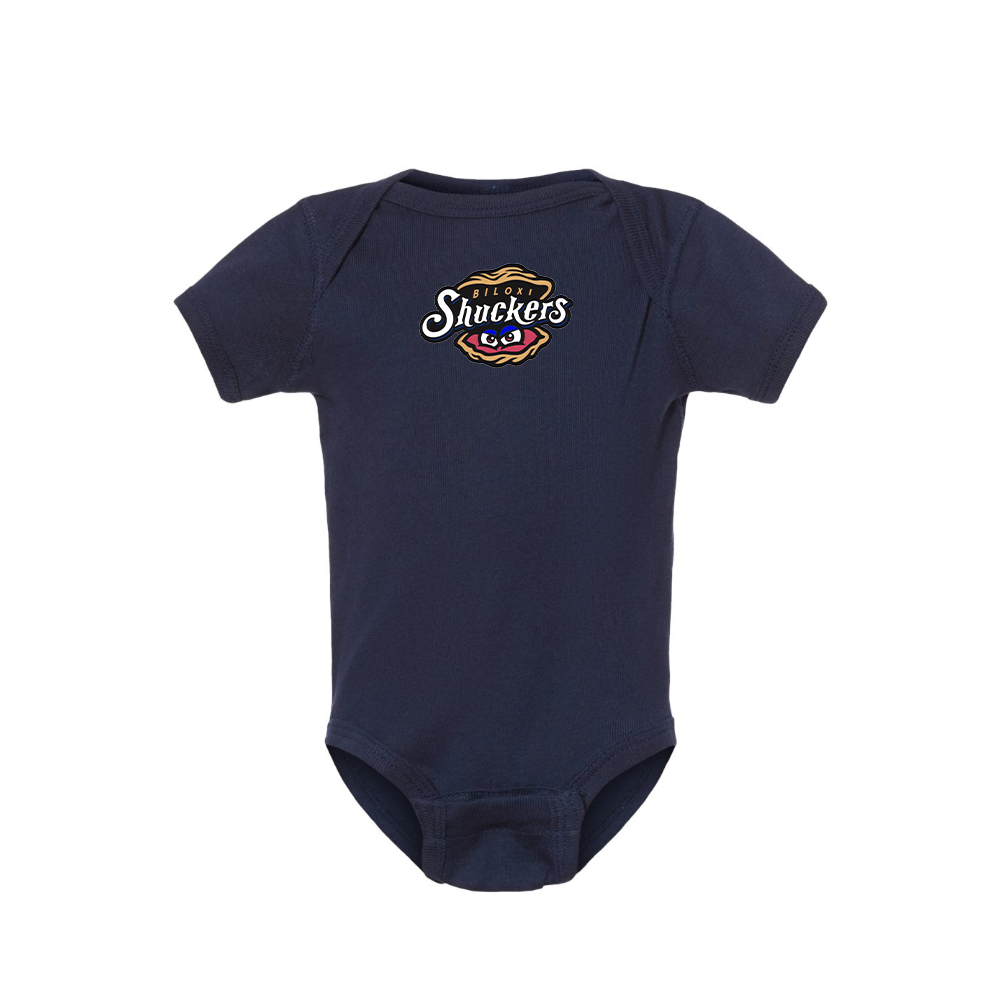 Biloxi Shuckers Logo Baby Romper Onesie