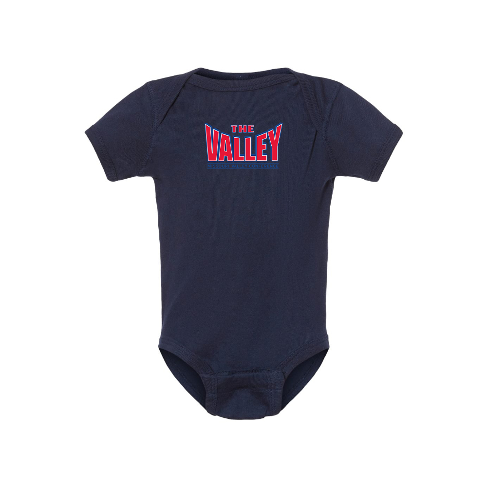 Missouri Valley Conference Logo Baby Romper Onesie
