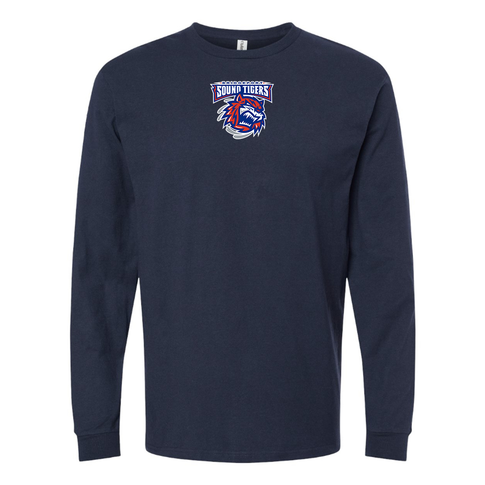 Men's Bridgeport Sound Tigers Logo Long Sleeve T-Shirt