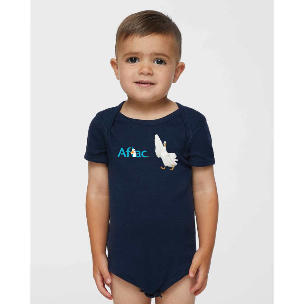 Aflac Logo and Duck  Rabbit Skins Infant Baby Rib Bodysuit