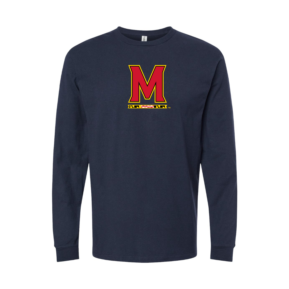Youth Maryland Terrapins Logo Cotton Long Sleeve T-Shirt