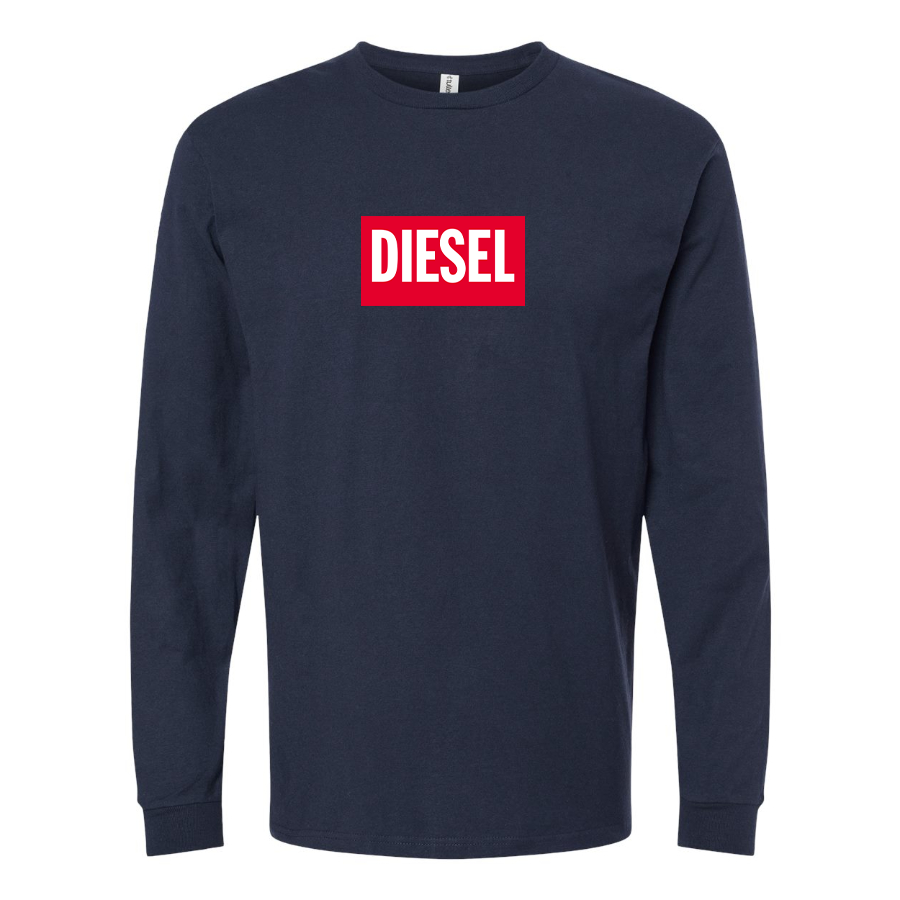Youth Diesel Logo Cotton Long Sleeve T-Shirt
