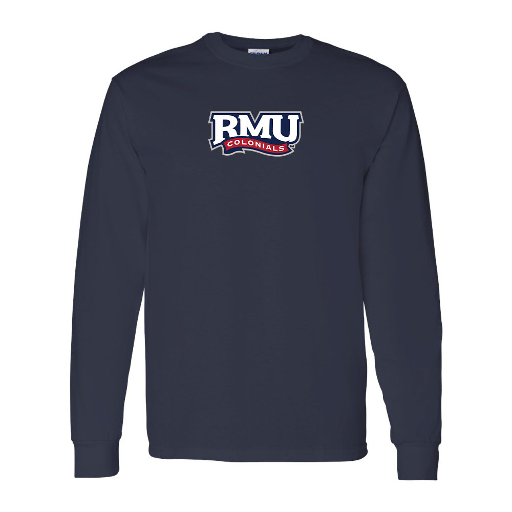 Men's Robert Morris Colonials Logo Gildan Heavy Cotton Long Sleeve T-Shirt