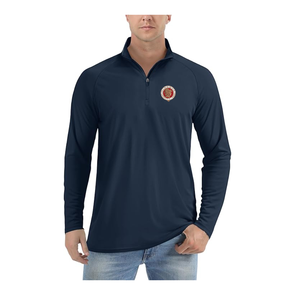 Men's Minerva Cars Logo Lightweight Quarter-Zip Athletic Shirt Long Sleeve Performance Wear