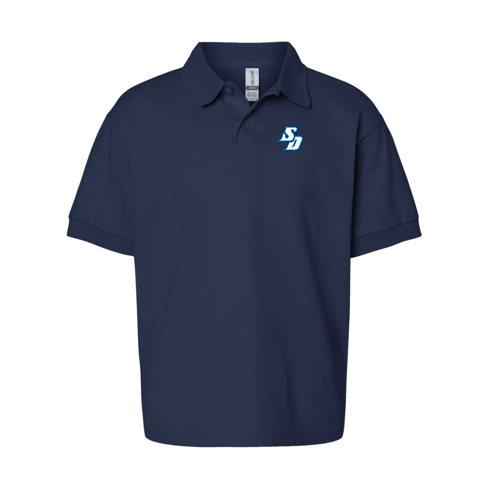 Youth San Diego Toreros Logo Gildan Dry Blend Jersey Polo