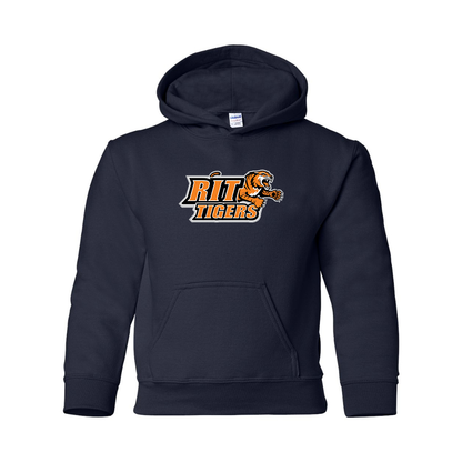 Youth RIT Tigers Logo Gildan Heavy Blend  Hooded Sweatshirt