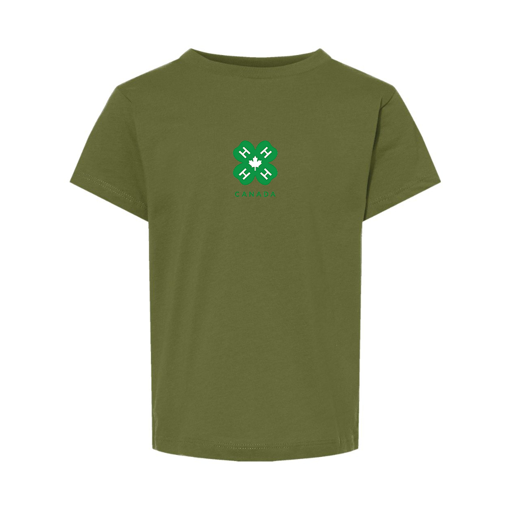 4H Canada Logo BELLA  CANVAS Toddler Jersey Tee