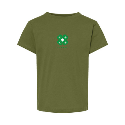 4H Canada Logo BELLA  CANVAS Toddler Jersey Tee