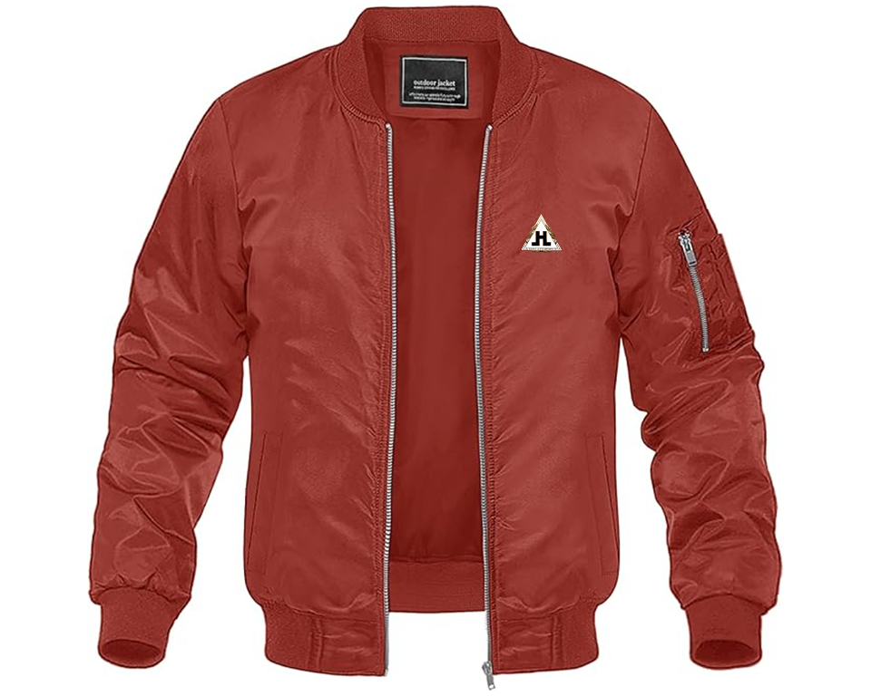 Men's Hansa Logo Lightweight Bomber Jacket Windbreaker Softshell Varsity Jacket Coat