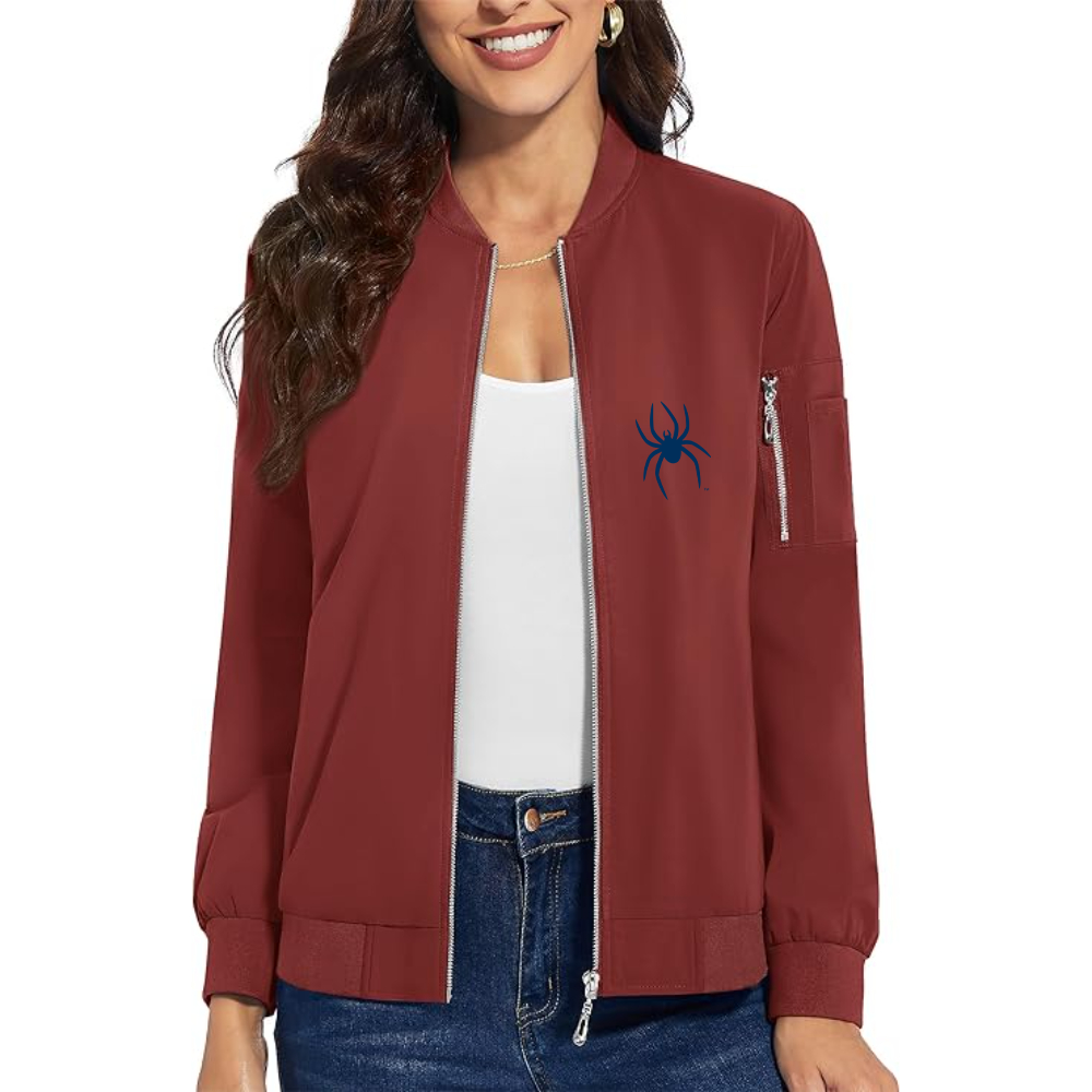 Women's Richmond Spiders Logo Premium Bomber Jacket with Polished Detailing and Functional Sleeve Pocket Modern Luxury Outerwear