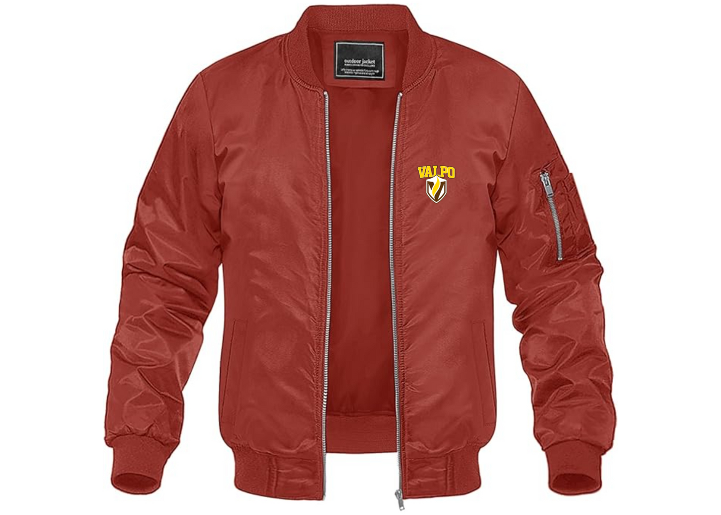Men's Valparaiso Crusaders Lightweight Bomber Jacket Windbreaker Softshell Varsity Jacket Coat